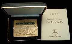 PE16162 *NOS* GREAT 2001 **JOHN DEERE** ROW-CROP TRACTOR 24K GOLD PLATED BUCKLE