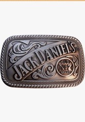 Jack Daniel&rsquo;s Old No. 7 Logo Silver Tone Western Belt Buckle Fits 1.5 in