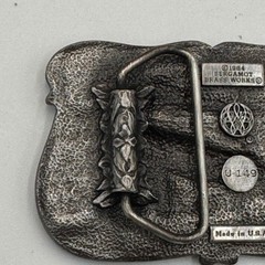 Vintage 1984 Bergamot Brass Works Steam Train Locomotive Belt Buckle U-149 USA