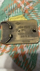 Baron Buckle Solid Brass Plumber Belt Buckle Antique Finish 1978 MPN 6025