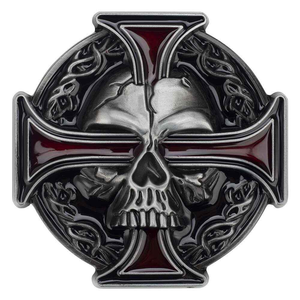 Cross Skull Belt Buckle Western Cowboy Motorcycle Riding Belt Buckle
