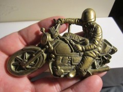 1978 MOTORCROSS MOTORCYCLE BELT BUCKLE SOLID BRASS VERY HEAVY – GW-26