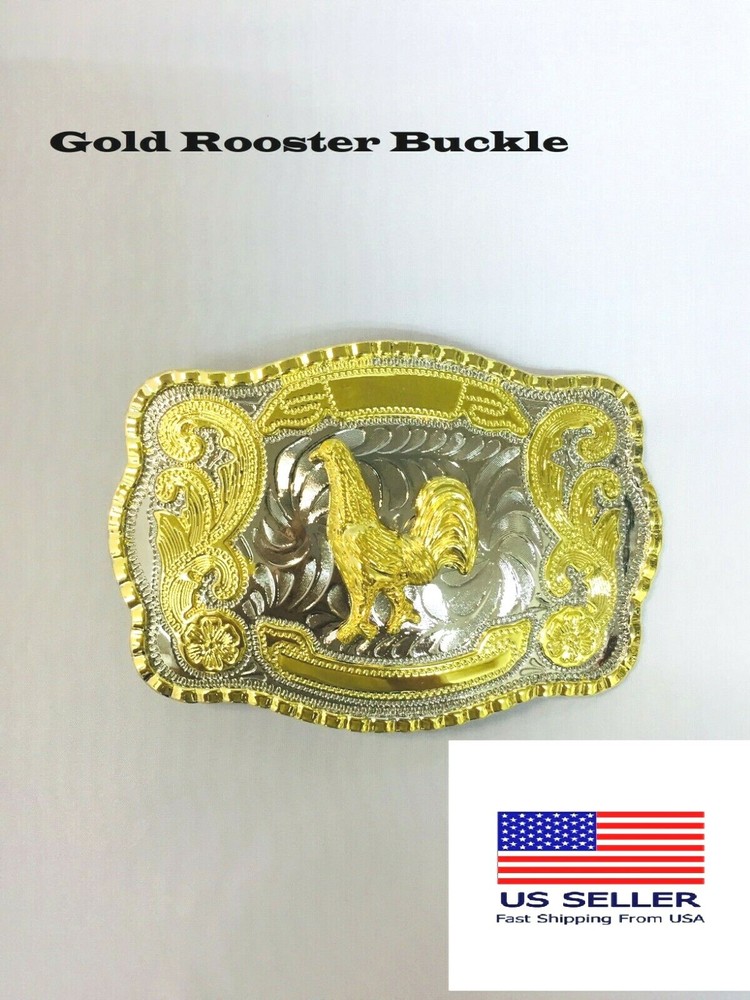 WESTERN RODEO HUGE ROOSTER ANIMAL LONG COWBOY BELT BUCKLE Hebillas Vaqueras