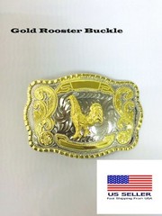 WESTERN RODEO HUGE ROOSTER ANIMAL LONG COWBOY BELT BUCKLE Hebillas Vaqueras