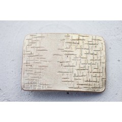 Fluted Effect Belt Buckle, Rosepearl – Rectangular Industrial Design Belts