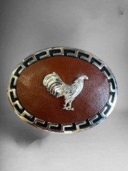 Rooster Western Cowboy Style Belt Buckle Hebilla Vaquera Rodeo Con Gallo