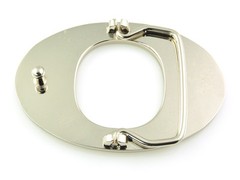 INITIAL « O » METAL STAINLESS STEEL BELT BUCKLE