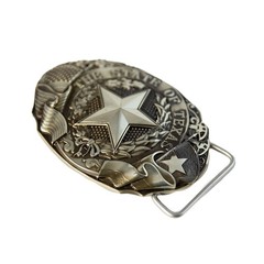 German silver Texas State belt buckle, Texas star, American cowboy, Rodeo buckle