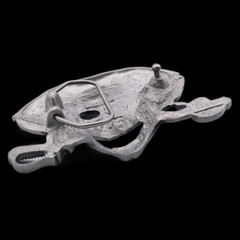Pirate Skull Swords Hat Eyepatch Flag Pirate Ship Gold Vessel Belt Buckle