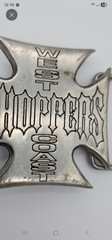 Vintage 2001 West Coast Choppers Iron Cross Belt Buckle WCC Biker Gear