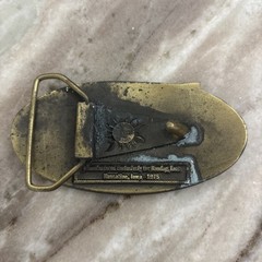 Vintage Brass Bandag Belt Buckle 3 5/8&Prime; Wide