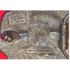 Vintage 1982 Bergamot Brass Works Eagle Article II 2nd Amendment BeltBuckle H459
