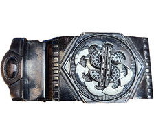 Silver Tone Dollar Sign Belt Buckle Spinner Spinning for 1.5&Prime; Belt