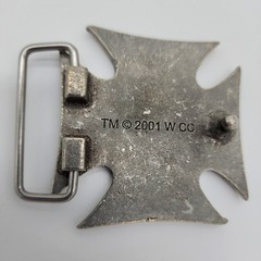 Vintage 2001 West Coast Choppers Iron Cross Belt Buckle WCC Biker Gear