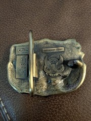 The Great American Buckle Co. Bluegrass Music Western Enamel Buckle 1.5&Prime; Vtg