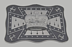 New Men Women Papa Crown Belt Buckle Chopper Fleur de lis 3d Western Cowboy Big