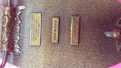 VINTAGE OVAL ESCO USA looks like original w/ware BRASS Belt Buckle Rare