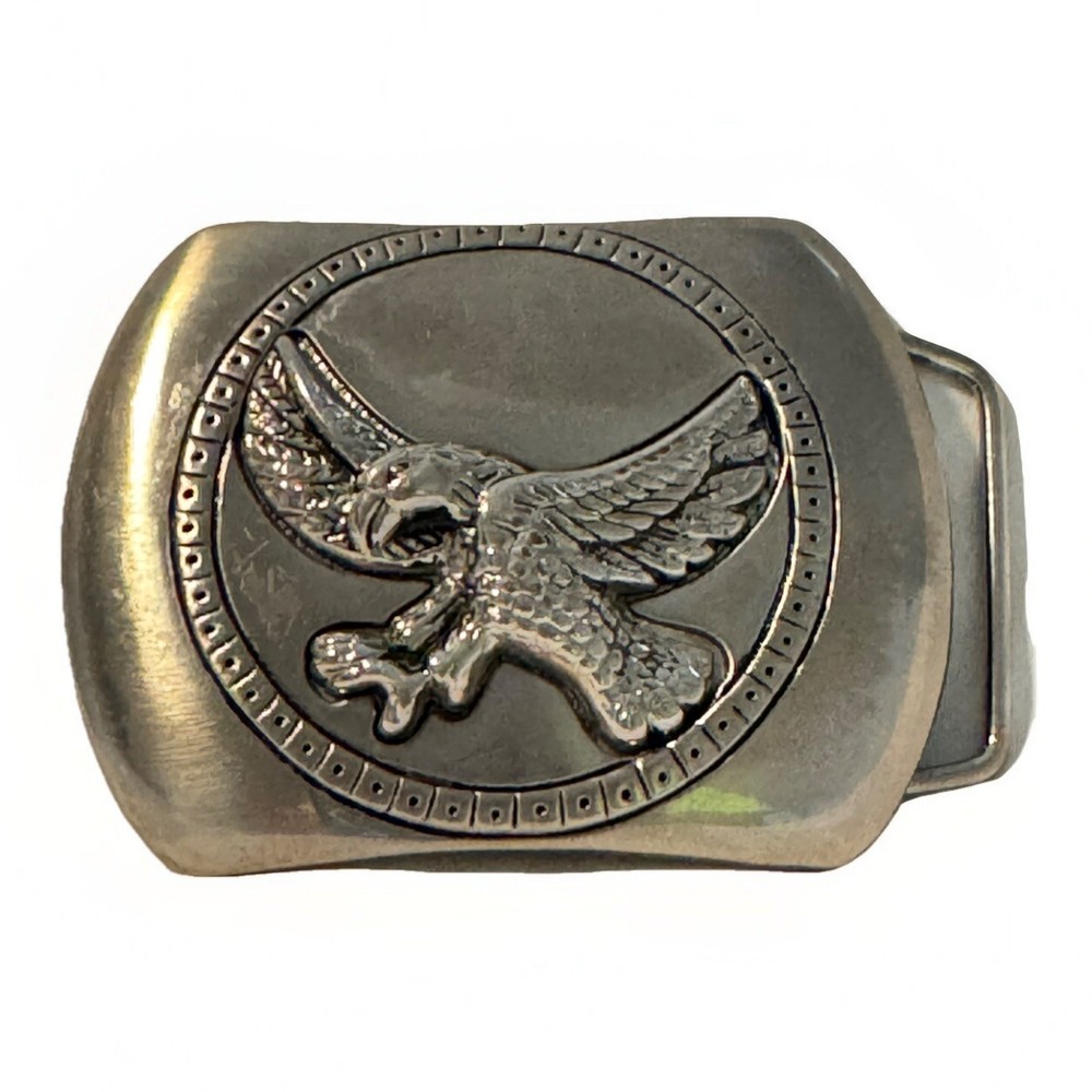 Vintage Bald Eagle Belt Buckle Brass Classico Italia A132 Cowboy Western