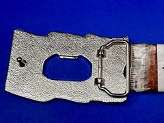 British UK Flag Union Jack Enameled Silver Tone Belt Buckle with Bottle Opener