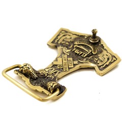 Thor Hammer Belt buckle, Scandinavian Old Norse Viking Mjolnir buckle