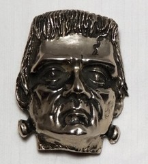 Frankenstein Monster Belt Buckle Boris Karloff Vintage Horror Movie Collectible