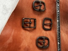 Lot of 5 vintage Metal Belt Buckles, Antique Finish,Heavy Patina