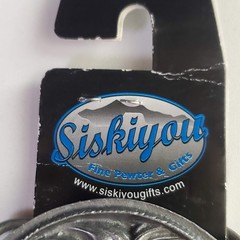 Siskiyou Horse Horseshoe Pewter Belt Buckle Vintage 1995 Made in USA NEW