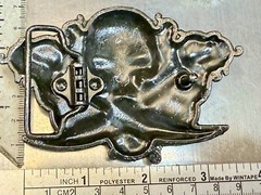 Creepy Skull Head Vampire Teeth Swords Snake Halloween Gothic Biker Belt Buckle
