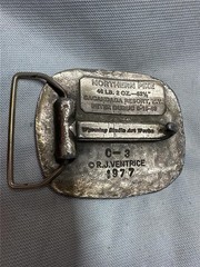 1977 Wyoming Studio Art Works Belt Buckle Nothern Pike 46 Pound 2 Ounces