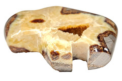 Large Polished Carved Septarian Nodule Crystal Calcite Buffalo Brass Belt Buckle