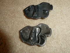 Lot of 2 Vintage 1970s Brass Corvette Car Belt Buckles 3 1/2&Prime; Wide