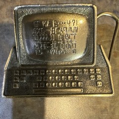 Great American Vintage Bronze Computer Belt Buckle Interchangeable No. 860
