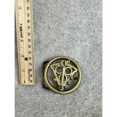 Vintage Solid Brass Belt Buckle Geometric Design Men&rsquo;s Accessory