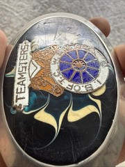 RARE VINTAGE TEAMSTERS UNION BELT BUCKLE – I.B. OF T.C. W.&H. OF A.