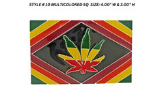 Belt Buckle New Men Women Rasta Flag Square Reggae Style Colorful Metal Fashion