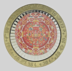 Vintage Spinner Belt Buckle Aztec Calendar New Men Women Mexican Fashion Rodeo