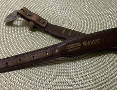 VTG Ariat Limited Edition Original Master Buckle Belt Mens 46 Brown Leather 2007