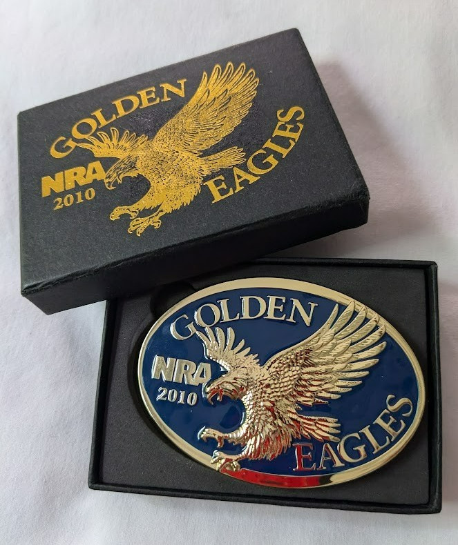 Limited Edition 2010 National Rifle Association (NRA) Golden Eagles Belt Buckle