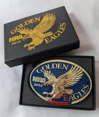 Limited Edition 2010 National Rifle Association (NRA) Golden Eagles Belt Buckle