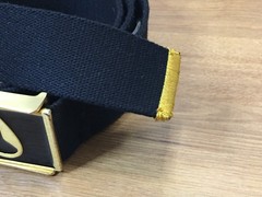 NIXON VINTAGE BELT & BUCKLE GOLD AND BLACK