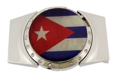 Removable Lighters Belt Buckle Cuba Havana Colorful Flag Country Nation