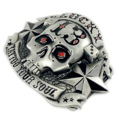 Pirates Skull Belt Buckle Western Cowboy Native American Motorcyclist (SK-23-B)