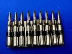 Gun Bullet&rsquo;s Shell Casing Chain Ammo Clip Figural Belt Buckle