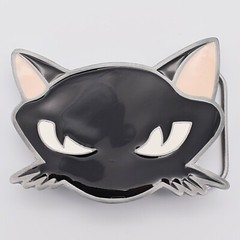 Black Cat Cartoon Anime Novelty Gift Belt Buckle (New)