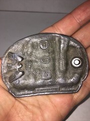 Vtg 80s Great American Belt Buckle Telephone Lineman Pewter 1983 C&J Inc