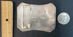 CIPLA Pure 99% Silver Belt Buckle Leopard w/Goat Unused 1993 Hand Made 140 Grams