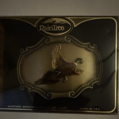 RainTree Made in USA Pheasant Hunting Belt Buckle Western Metal, Fits 2&Prime; Belt