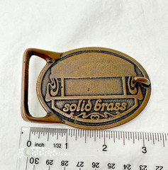 Von West Tech Ether Guild Blank Longhorn Bull Steer 1970s Vintage Belt Buckle