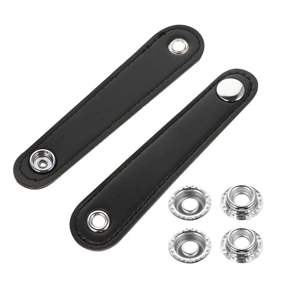 2Pcs Black Reusable Accordion Bellows Buckle Straps for Musical Instruments