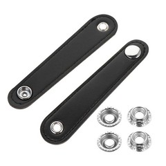 2Pcs Black Reusable Accordion Bellows Buckle Straps for Musical Instruments